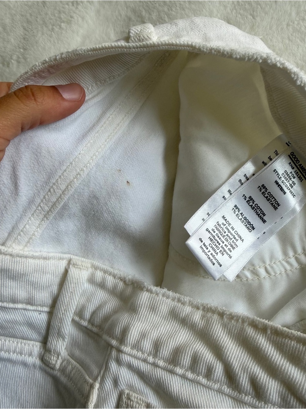 Good American White Shorts Size 8 - Picture 6 of 9